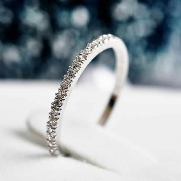 classic single row gold plated superfine ring zircon micro inlaid ring copper plated platinum jewelry for women, Silver
classic single row gold plated superfine ring zircon micro inlaid ring copper plated platinum jewelry for women, Silver