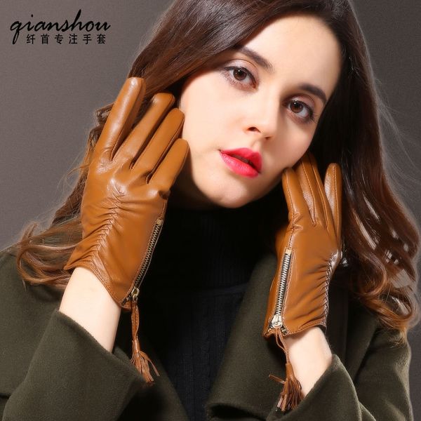 yz8ff slim new leather driving gloves and gloveswomen's new thin korean style tassel zipper driving short sheepskin women's genuin, Black
yz8ff slim new leather driving gloves and gloveswomen's new thin korean style tassel zipper driving short sheepskin women's genuin, Black