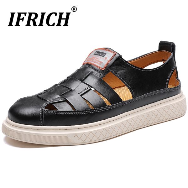 new arrival outdoor men sandals black men genuine leather sandals soft slip-on beach shoes comfortable flats 
new arrival outdoor men sandals black men genuine leather sandals soft slip-on beach shoes comfortable flats