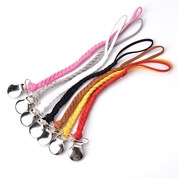 leather pacifier clips chain dummy clip pacifier holder braided clip nipple holder soother chain for infant baby feeding
leather pacifier clips chain dummy clip pacifier holder braided clip nipple holder soother chain for infant baby feeding