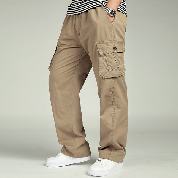big men cargo pants 6xl 5xl elastic waist trousers male plus size long trousers cotton straight multiple pockets pants, Black
big men cargo pants 6xl 5xl elastic waist trousers male plus size long trousers cotton straight multiple pockets pants, Black