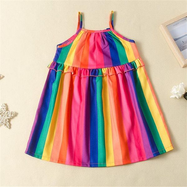 2020 new baby kids dress girls dresses summer baby girls designer rainbow sleeveless dress suspenders skirt children princess skirts ly716, Red;yellow
2020 new baby kids dress girls dresses summer baby girls designer rainbow sleeveless dress suspenders skirt children princess skirts ly716, Red;yellow