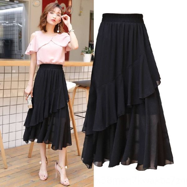 ekj65 chiffon children's summer women's clothing 2020 new trendy irregular ins mid-length a a- line pleated skirts chiffon skirt p, Black
ekj65 chiffon children's summer women's clothing 2020 new trendy irregular ins mid-length a a- line pleated skirts chiffon skirt p, Black