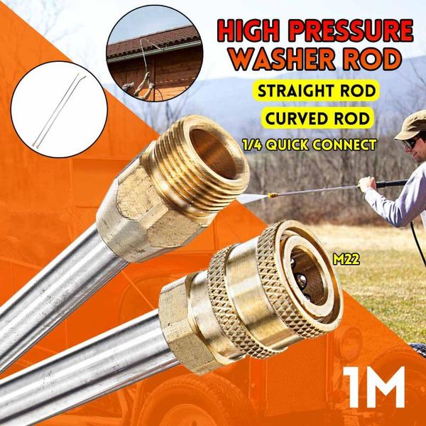 high pressure washer 100cm attachment rod for lance/wand 1/4" quick connect brass stainless steel high pressure cleaning tool
high pressure washer 100cm attachment rod for lance/wand 1/4" quick connect brass stainless steel high pressure cleaning tool