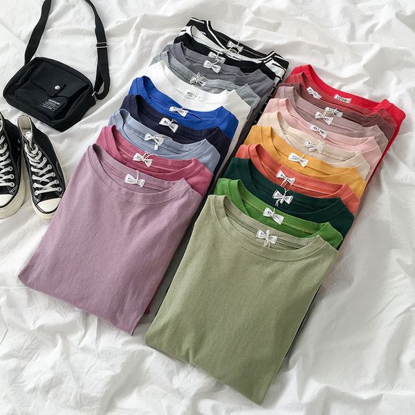 autumn cotton casual t-shirt women fashion solid oversize long sleeve pullover female blue green pink tees shirt, White
autumn cotton casual t-shirt women fashion solid oversize long sleeve pullover female blue green pink tees shirt, White
