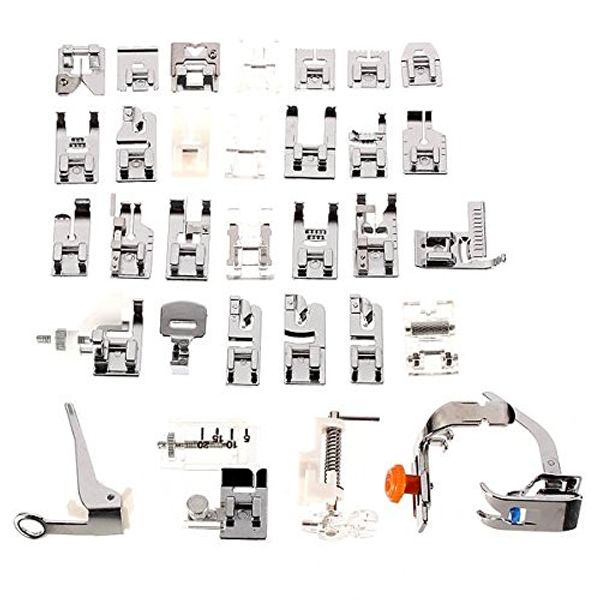 32pcs estic sewing machine presser foot feet kit set, Black
32pcs estic sewing machine presser foot feet kit set, Black