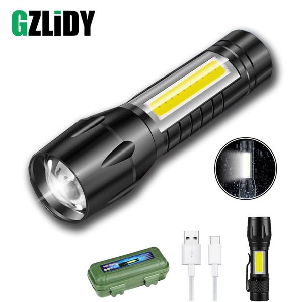 usb rechargeable mini led 3 lighting mode cob + xpe zoom torch waterproof portable for camping, cycling, work, etc
usb rechargeable mini led 3 lighting mode cob + xpe zoom torch waterproof portable for camping, cycling, work, etc