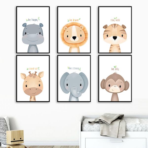 cartoon animal hippo lion tiger giraffe monkey elephant poster and print toddler quote home decoration nursery wall art canvas
cartoon animal hippo lion tiger giraffe monkey elephant poster and print toddler quote home decoration nursery wall art canvas