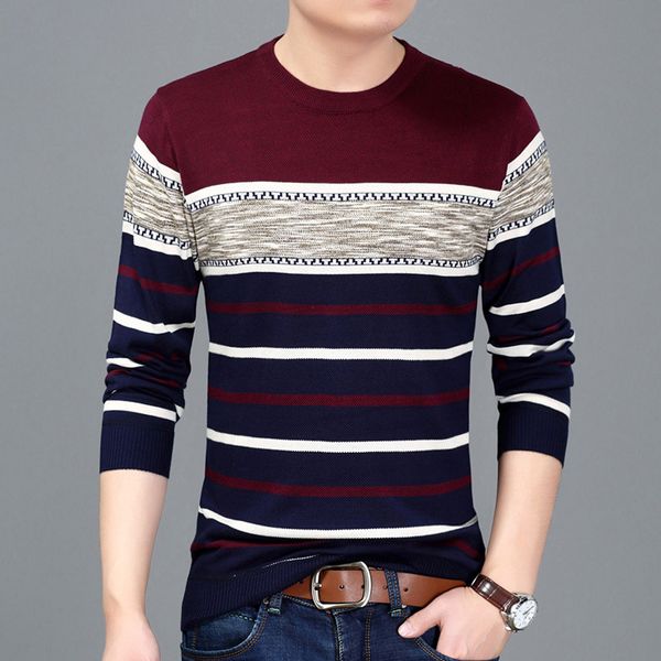 autumn striped men pullover sweaters social cotton thin casual crocheted striped knitted sweater men jersey clothes slim-fit, White;black
autumn striped men pullover sweaters social cotton thin casual crocheted striped knitted sweater men jersey clothes slim-fit, White;black