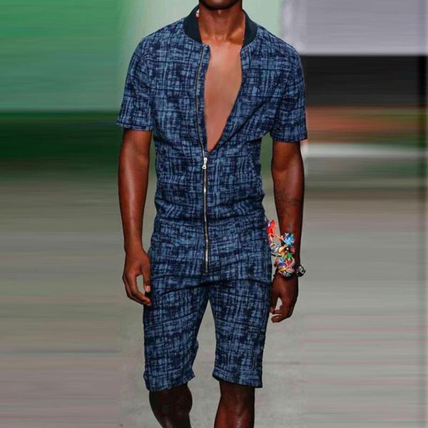 men's one piece rompers zipper overalls jumpsuits pants trousers short sleeve jumpsuit men's check jumpsuit jacket collar, Black
men's one piece rompers zipper overalls jumpsuits pants trousers short sleeve jumpsuit men's check jumpsuit jacket collar, Black