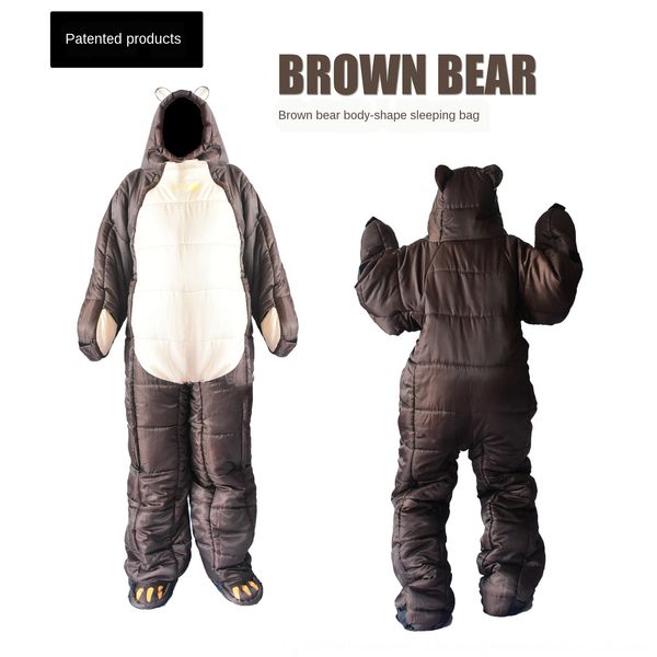 human bag bear brown bear camping outdoor sleeping bagnight guard temporary rest human mummy sleeping bag
human bag bear brown bear camping outdoor sleeping bagnight guard temporary rest human mummy sleeping bag