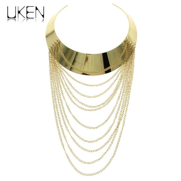uken exaggeration chokers jewelry torques long chain tassels women fashion statement necklaces & pendants accessories n4175, Silver
uken exaggeration chokers jewelry torques long chain tassels women fashion statement necklaces & pendants accessories n4175, Silver