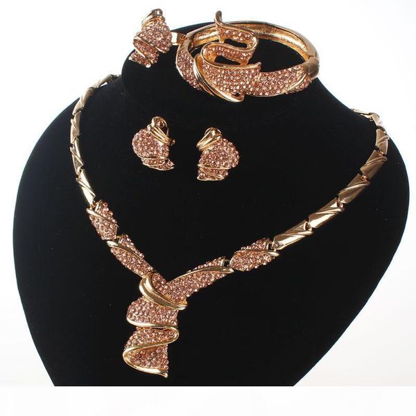 jewelry sets african beads champagne crystal collar statement necklace earrings bangle rings for women wedding party accessories, Slivery;golden
jewelry sets african beads champagne crystal collar statement necklace earrings bangle rings for women wedding party accessories, Slivery;golden