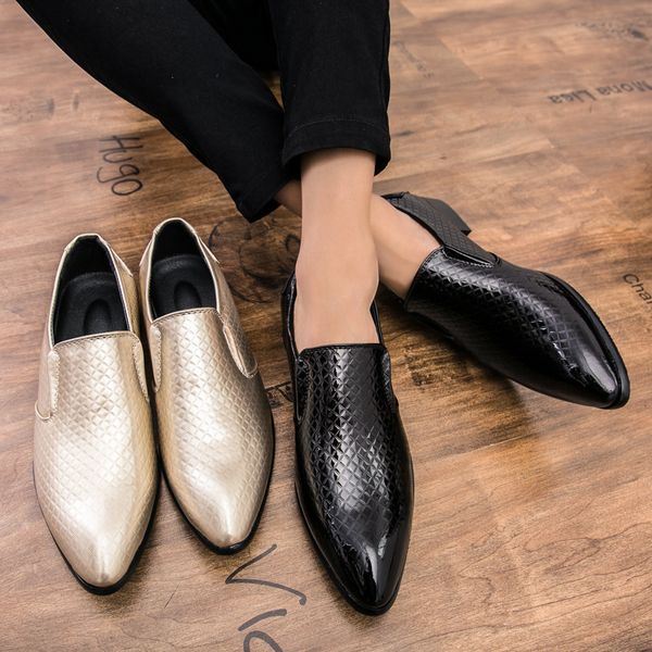 men leather shoes fashion business dress men shoes slip-on leather casual flats comfortable office wedding party, Black
men leather shoes fashion business dress men shoes slip-on leather casual flats comfortable office wedding party, Black