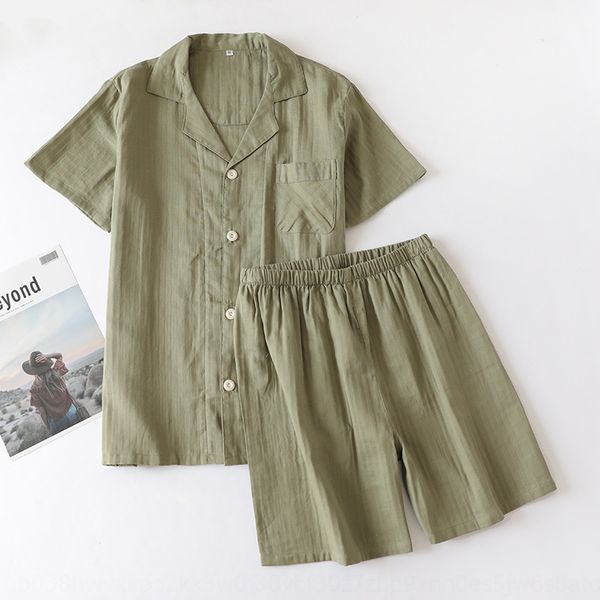 e2t1o summer men's gauze solid color pajamas suit short sleeve shorts clothes clothesshorts clotheshome pajamas cotton v-neck thin home, Black;brown
e2t1o summer men's gauze solid color pajamas suit short sleeve shorts clothes clothesshorts clotheshome pajamas cotton v-neck thin home, Black;brown