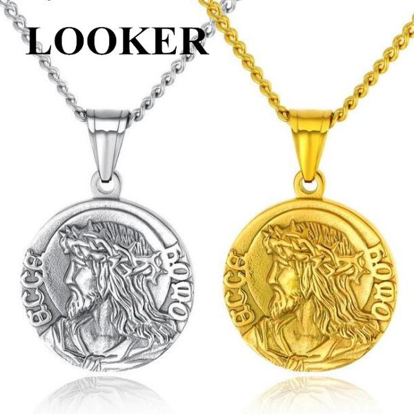 looker brand jesus pendant & necklace brother gift gold color 316l stainless steel bible verse medal men chain jewelry, Silver
looker brand jesus pendant & necklace brother gift gold color 316l stainless steel bible verse medal men chain jewelry, Silver