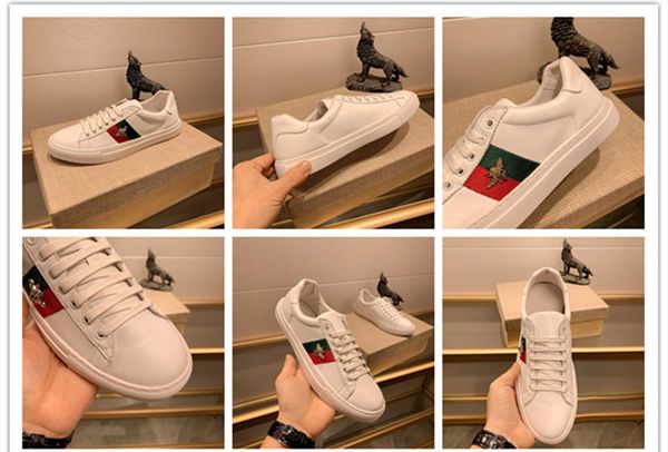 bees embroidered shoes mens womens ace genuine leather sneakers white casual shoes new gift, Black
bees embroidered shoes mens womens ace genuine leather sneakers white casual shoes new gift, Black