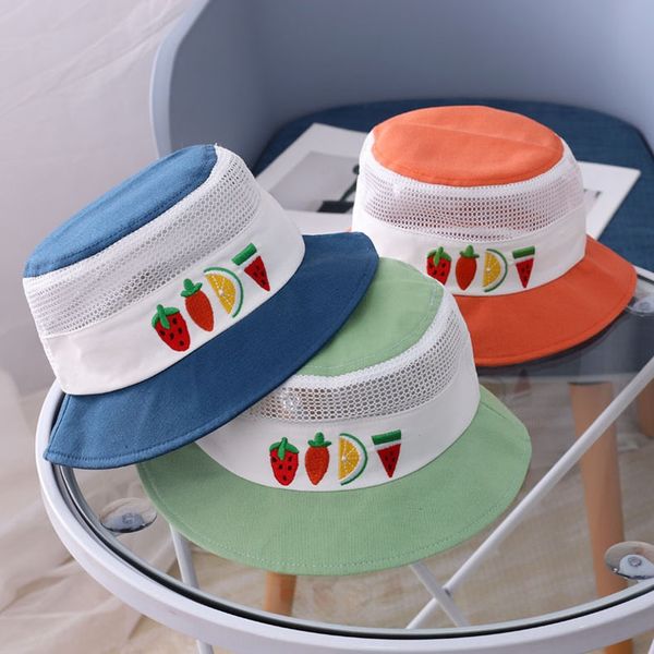 fruit embroidery flat net children's breathable children's sun protection fisherman mz9091 fisherman hat hat baby cap baby cap, Blue;gray
fruit embroidery flat net children's breathable children's sun protection fisherman mz9091 fisherman hat hat baby cap baby cap, Blue;gray