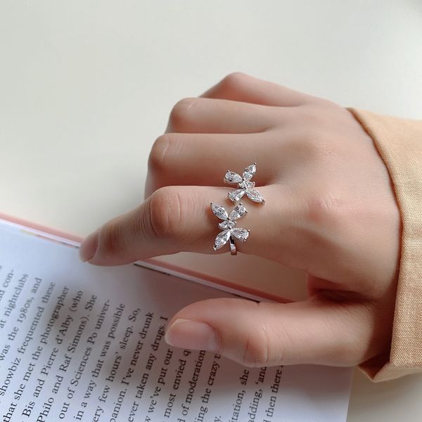 double butterfly open ring 925 sterling silver women zircon ring shiny cz hypoallergenic fashion women 925 personality gift, Slivery;golden
double butterfly open ring 925 sterling silver women zircon ring shiny cz hypoallergenic fashion women 925 personality gift, Slivery;golden