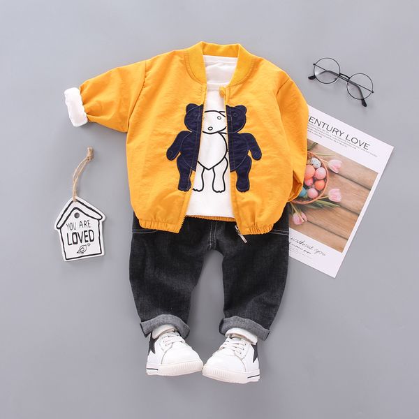 clothing sets 3 pieces/set toddler baby kids clothes cartoon jacket + white t-shirt pants 2021 autumn infant children colors
clothing sets 3 pieces/set toddler baby kids clothes cartoon jacket + white t-shirt pants 2021 autumn infant children colors