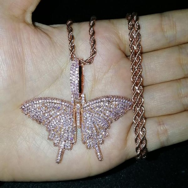 aaa+ pink cubic zirconia paved bling ice out rose gold butterfly pendants necklaces for men women hip hop rapper jewelry, Silver
aaa+ pink cubic zirconia paved bling ice out rose gold butterfly pendants necklaces for men women hip hop rapper jewelry, Silver