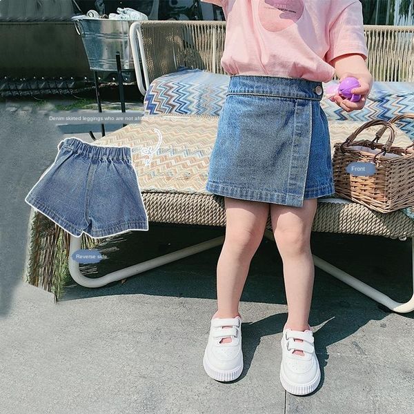 0iau4 girls' denim casual jeans and jeans shorts 2020 summer children's clothing breathable children's fake skirt denim pants, Blue
0iau4 girls' denim casual jeans and jeans shorts 2020 summer children's clothing breathable children's fake skirt denim pants, Blue