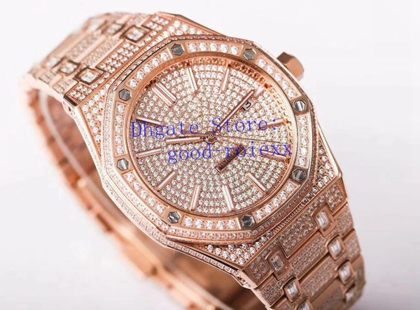 41mm men's watches automatic cal.3120 watch full pave bling diamond moissanite bracelet men rhinestone royal 15452 gold date wristwatch, Slivery;brown
41mm men's watches automatic cal.3120 watch full pave bling diamond moissanite bracelet men rhinestone royal 15452 gold date wristwatch, Slivery;brown