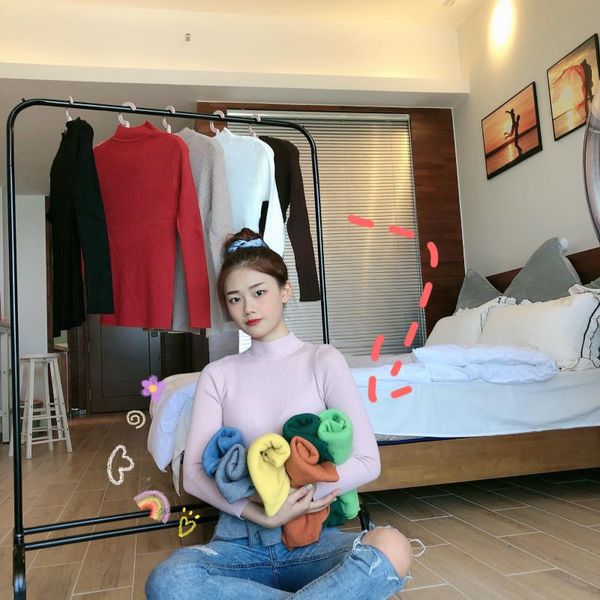 women's sweaters fine-knit 2021 autumn winter women long sleeve ribbed neck stretch pull korean pullover clothes clothing jumper, White;black
women's sweaters fine-knit 2021 autumn winter women long sleeve ribbed neck stretch pull korean pullover clothes clothing jumper, White;black