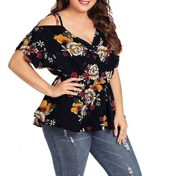 plus size womens shirt short sleeve floral printed blouse for ladies v neck sling peplum female blouse short elegant waist blusas, White
plus size womens shirt short sleeve floral printed blouse for ladies v neck sling peplum female blouse short elegant waist blusas, White