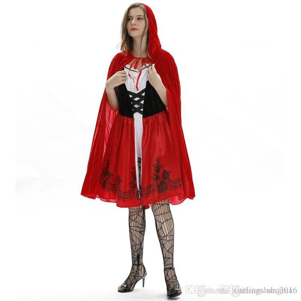 women cosplay dress little red riding hood halloween theme costume female funny evening party stage clothes ing, Black;red
women cosplay dress little red riding hood halloween theme costume female funny evening party stage clothes ing, Black;red