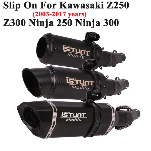 slip on for ninja 250 300 ninja250 z250 z300 motorcycle exhaust pipe escape modified muffler db killer middle link pipe
slip on for ninja 250 300 ninja250 z250 z300 motorcycle exhaust pipe escape modified muffler db killer middle link pipe