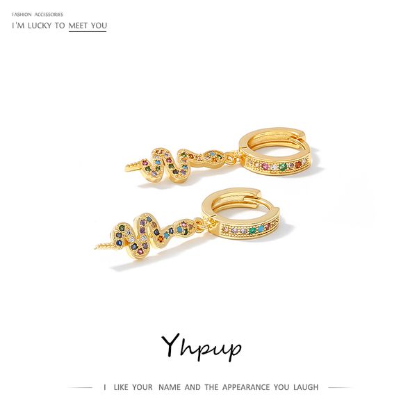 yhpup brand snake multi-color zirconia dangle earrings temperament statement gold earrings for female party jewelry kolczyki new, Silver
yhpup brand snake multi-color zirconia dangle earrings temperament statement gold earrings for female party jewelry kolczyki new, Silver