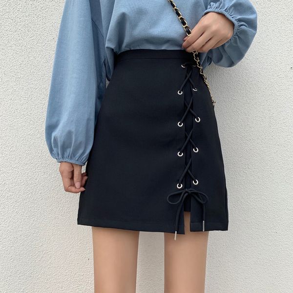 skirt korean version of the new bandage high waist was thin solid color fashion wild was thin a-line skirt female, Black
skirt korean version of the new bandage high waist was thin solid color fashion wild was thin a-line skirt female, Black