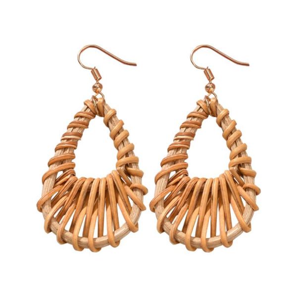 1 pair rattan weaving ladies daily accessories geometric dangle pendant jewelry fashion women earring gifts water drop shaped, Silver
1 pair rattan weaving ladies daily accessories geometric dangle pendant jewelry fashion women earring gifts water drop shaped, Silver