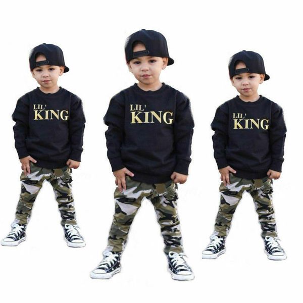 2pcs baby дети мальчиков с длинным рукавом футболка + camoflage брюки костюмы одежда set, White
2pcs baby дети мальчиков с длинным рукавом футболка + camoflage брюки костюмы одежда set, White
