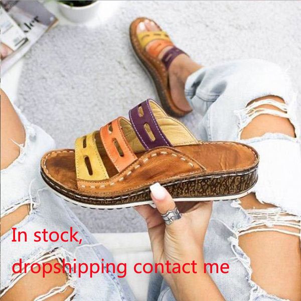 women slippers mixed color shoes hollow wedges platform flat sole beach mules ladies slides party sandals zapatos mujer, Black
women slippers mixed color shoes hollow wedges platform flat sole beach mules ladies slides party sandals zapatos mujer, Black