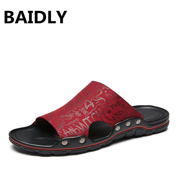 baidly summer casual men slippers leather breathable antiskid message flip flops male beach shoes big size 38-47, Black
baidly summer casual men slippers leather breathable antiskid message flip flops male beach shoes big size 38-47, Black