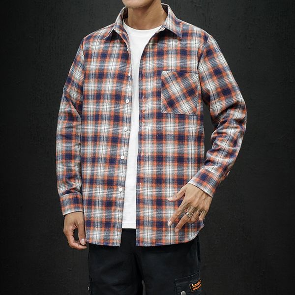 men's plaid flannel shirt slim fit soft spring male shirt brand men's business casual long-sleeved shirts plus size dropship, White;black
men's plaid flannel shirt slim fit soft spring male shirt brand men's business casual long-sleeved shirts plus size dropship, White;black