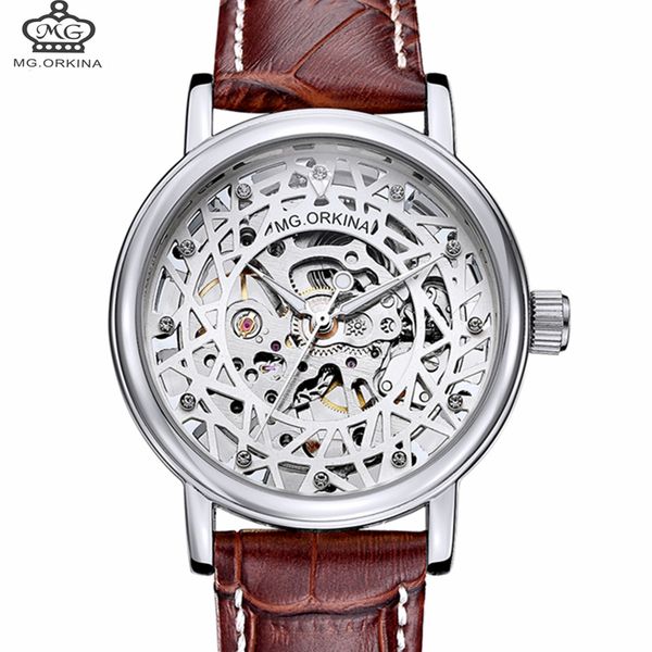 orkina brand women mechanical watches diamond ladies hand-winding wristwatches 2020 fashion silver skeleton dial gift for female, Slivery;brown
orkina brand women mechanical watches diamond ladies hand-winding wristwatches 2020 fashion silver skeleton dial gift for female, Slivery;brown