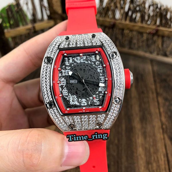 edition rm010 skeleton dial silver diamond case automatic mechanical movement rm010 mens watch white red rubber strap designer watches, Slivery;brown
edition rm010 skeleton dial silver diamond case automatic mechanical movement rm010 mens watch white red rubber strap designer watches, Slivery;brown