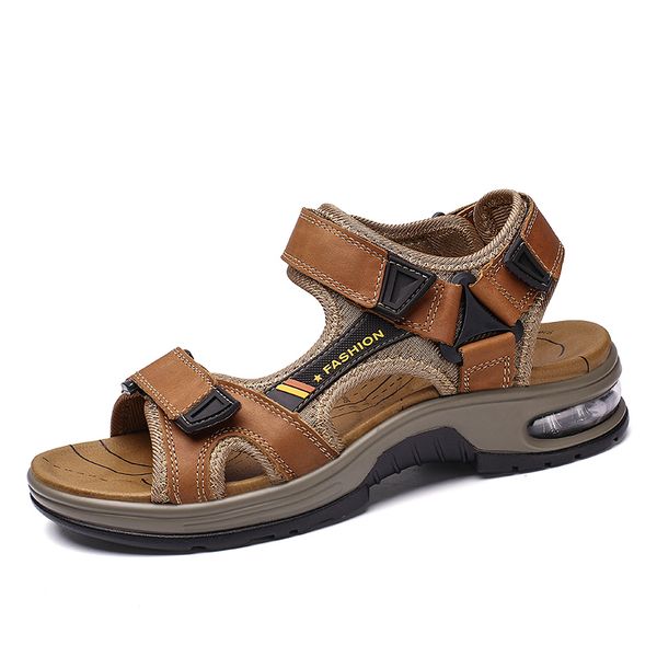 new design mens leisure large size beach sandals natural leather summer shoes slow sneakers platform sandalias hombre male, Black
new design mens leisure large size beach sandals natural leather summer shoes slow sneakers platform sandalias hombre male, Black