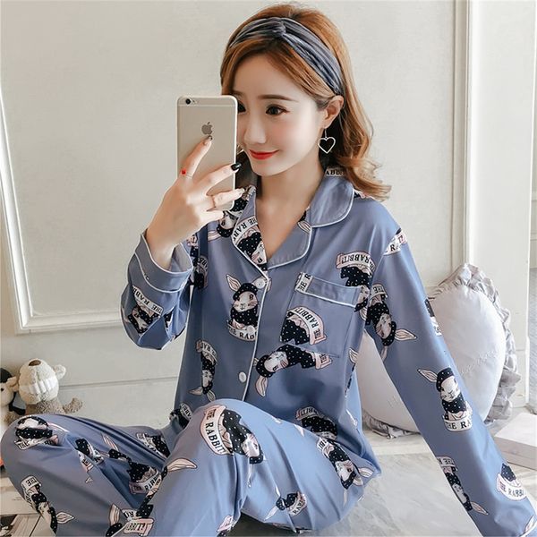 big girl 2pcs pijamas mujer leisure student pajama 2019 women pajamas sets autumn winter long sleeve print cute sleepwear, Black;white
big girl 2pcs pijamas mujer leisure student pajama 2019 women pajamas sets autumn winter long sleeve print cute sleepwear, Black;white
