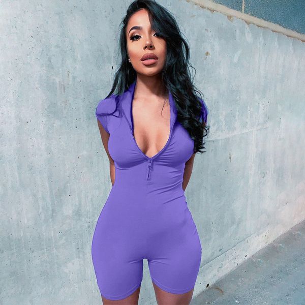 women jumpsuits fashion candy color zipper neck bodysuit skinny short sleeve shorts jumpsuits women designer clothes, Black;white
women jumpsuits fashion candy color zipper neck bodysuit skinny short sleeve shorts jumpsuits women designer clothes, Black;white