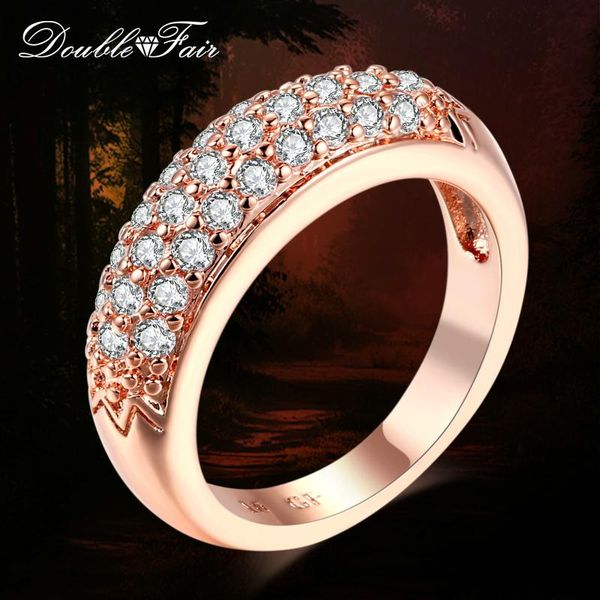 double fair women's engagement rings rose gold/silver color crystal fashion white cz stone wedding ring jewelry for women dfr061, Golden;silver
double fair women's engagement rings rose gold/silver color crystal fashion white cz stone wedding ring jewelry for women dfr061, Golden;silver