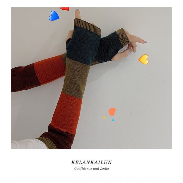 w acrylic warm glovesgloves and gloveslengthened gloves women's color matching thickened knitted arm sleeve korean cute fake sleeves, Black
w acrylic warm glovesgloves and gloveslengthened gloves women's color matching thickened knitted arm sleeve korean cute fake sleeves, Black