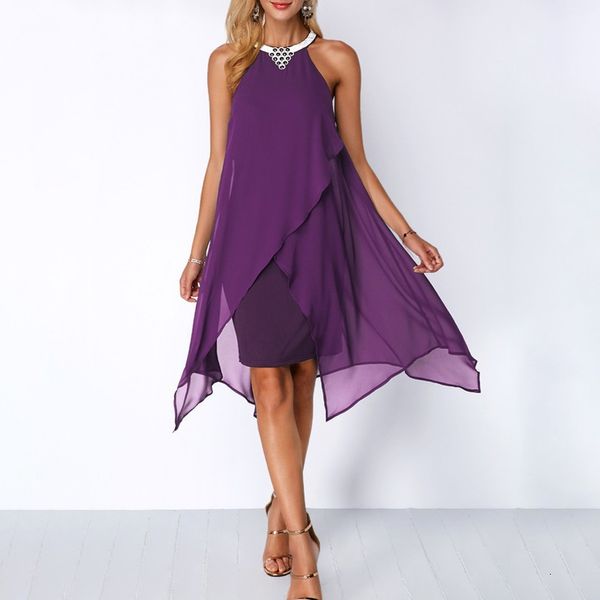 plus size women summer round neck fashion chiffon sleeveless dress irregular double layer beach party loose dresses, Black;gray
plus size women summer round neck fashion chiffon sleeveless dress irregular double layer beach party loose dresses, Black;gray
