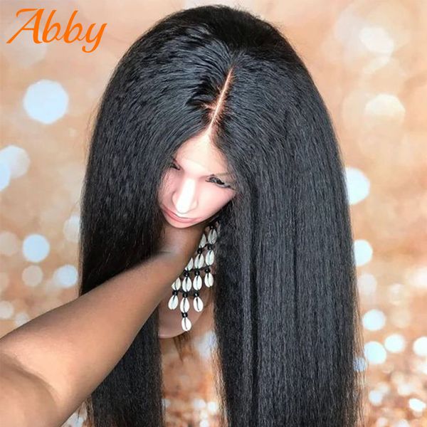 Yaki Full Lace Frontal Human Hair Wigs Kinky Straight Human Hair Wigs For Black Women 150% Density Indian Remy Hair Wigs Abby, Natural color
Yaki Full Lace Frontal Human Hair Wigs Kinky Straight Human Hair Wigs For Black Women 150% Density Indian Remy Hair Wigs Abby, Natural color