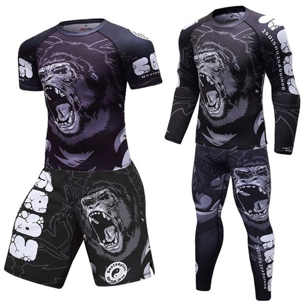 new men tracksuit sports suit gym fitness compression clothes running jogging sport wear exercise workout rashguard set, Black;blue
new men tracksuit sports suit gym fitness compression clothes running jogging sport wear exercise workout rashguard set, Black;blue