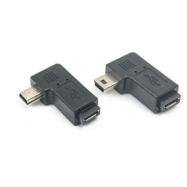 mini usb male to micro usb female 90 270 degree angle converter connector data sync charger adapter for car mp4 tablets cable 
mini usb male to micro usb female 90 270 degree angle converter connector data sync charger adapter for car mp4 tablets cable
