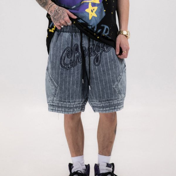 men's shorts / wear vintage letter embroidered for male 2021 summer tide elastic waist casual loose knee length pants 9y2979, White;black
men's shorts / wear vintage letter embroidered for male 2021 summer tide elastic waist casual loose knee length pants 9y2979, White;black